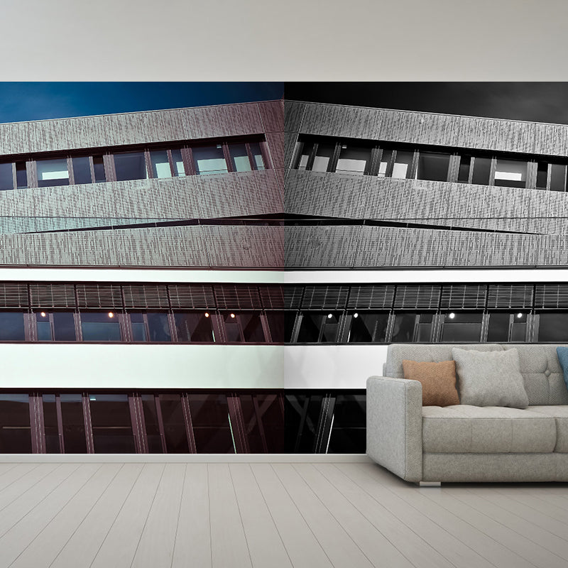 Contemporary Photography Style Building Mural Mildew Resistant for Wall Decor