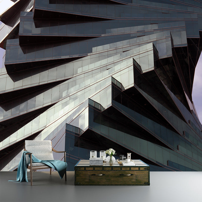 Architexture Photography Style Building Mural Mildew Resistant for Home Decor