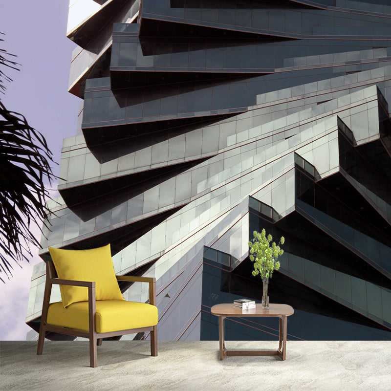 Architexture Photography Style Building Mural Mildew Resistant for Home Decor