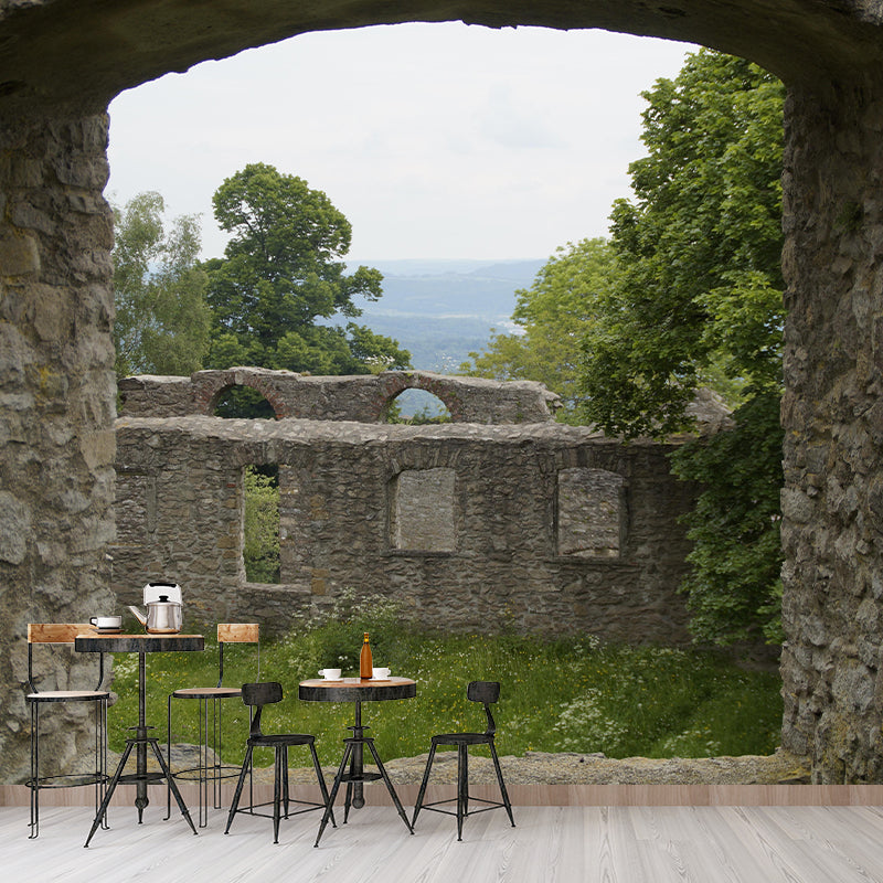 Contemporary Photography Style Building Mural Wallpaper Mildew Resistant for Decoration