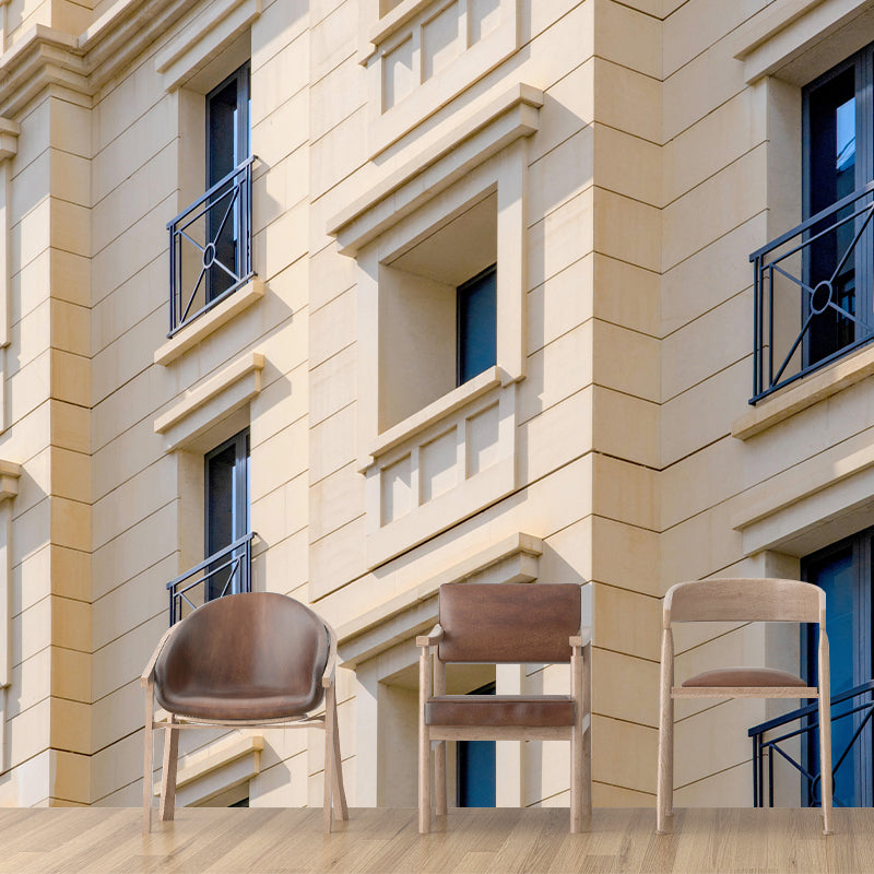 Door Sky Photography Style Building Mural Wallpaper Mildew Resistant for Bedroom