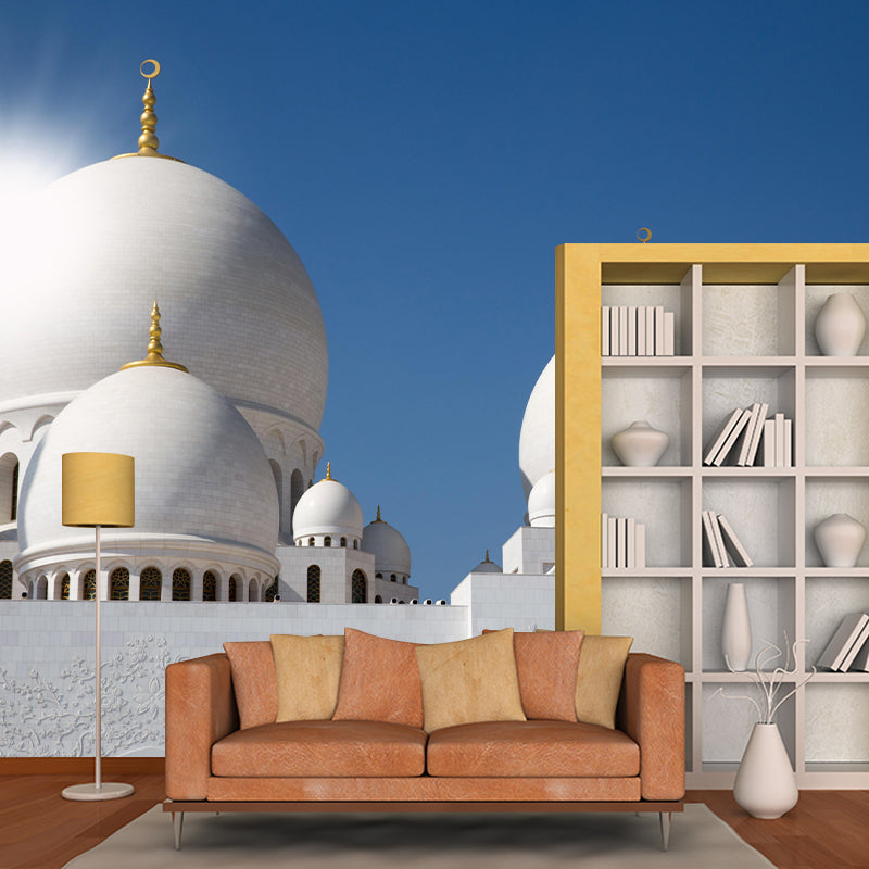 Contemporary Photography Style Building Mural Wallpaper Mildew Resistant for Room