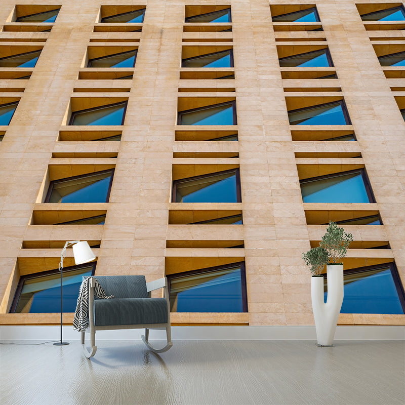 Contemporary Photography Style Building Mural Wallpaper Mildew Resistant for Wall Decor