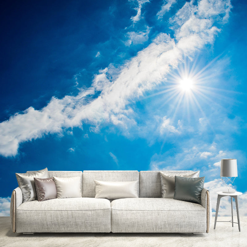 Contemporary Photography Style Sky Mural Wallpaper Mildew Resistant for Room