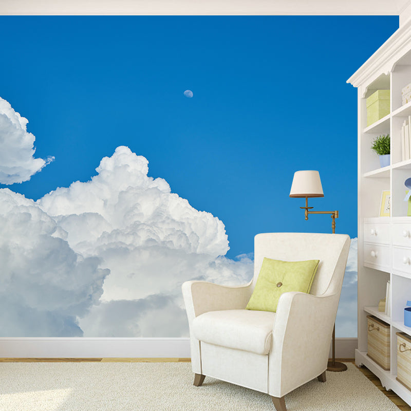 Contemporary Photography Style Sky Mural Wallpaper Mildew Resistant for Room