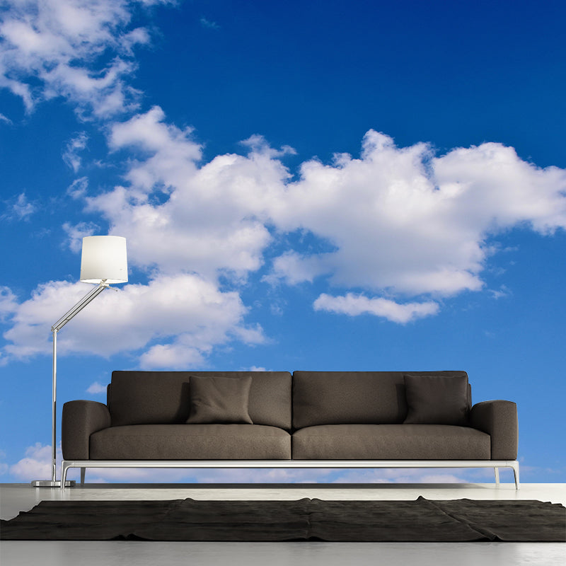 Cloud Sky Photography Style Sky Mural Wallpaper Mildew Resistant for Wall Decor