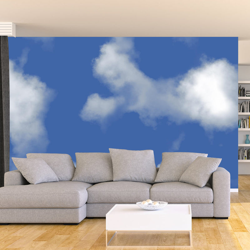 Cloud Sky Photography Style Sky Mural Wallpaper Mildew Resistant for Wall Decor
