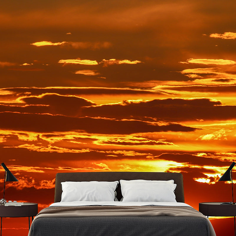 Contemporary Photography Style Sky Mural Wallpaper Mildew Resistant for Home