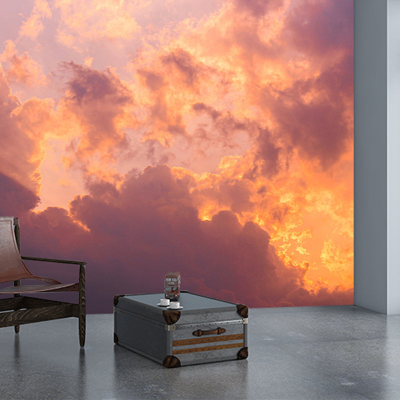 Sky Cloud Photography Style Sky Mural Wallpaper Mildew Resistant for Home Decor