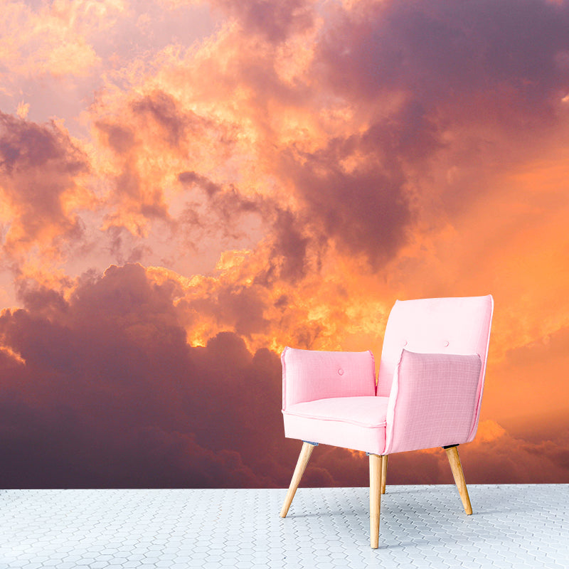 Sky Cloud Photography Style Sky Mural Wallpaper Mildew Resistant for Home Decor