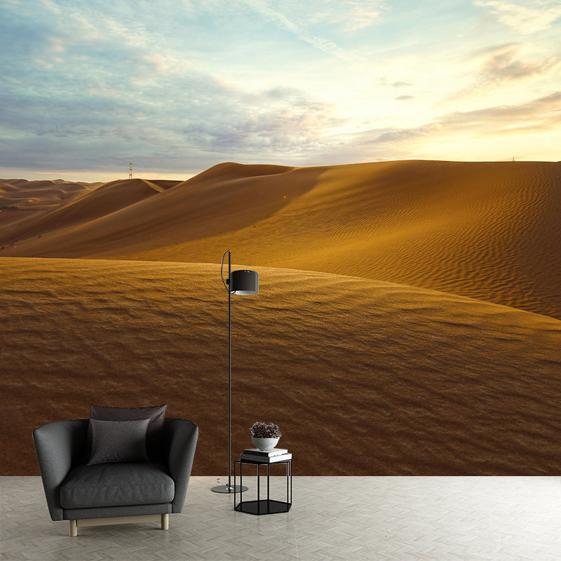 Contemporary Photography Style Desert Mural Wallpaper Mildew Resistant Wall Covering