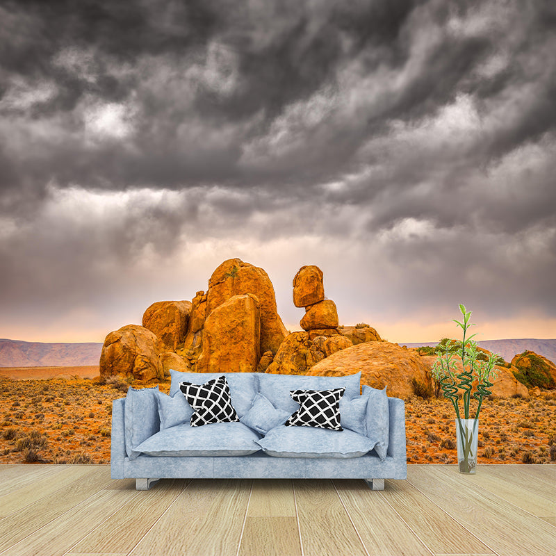 Desert Mural Contemporary Photography Style Wallpaper Mildew Resistant for Bedroom