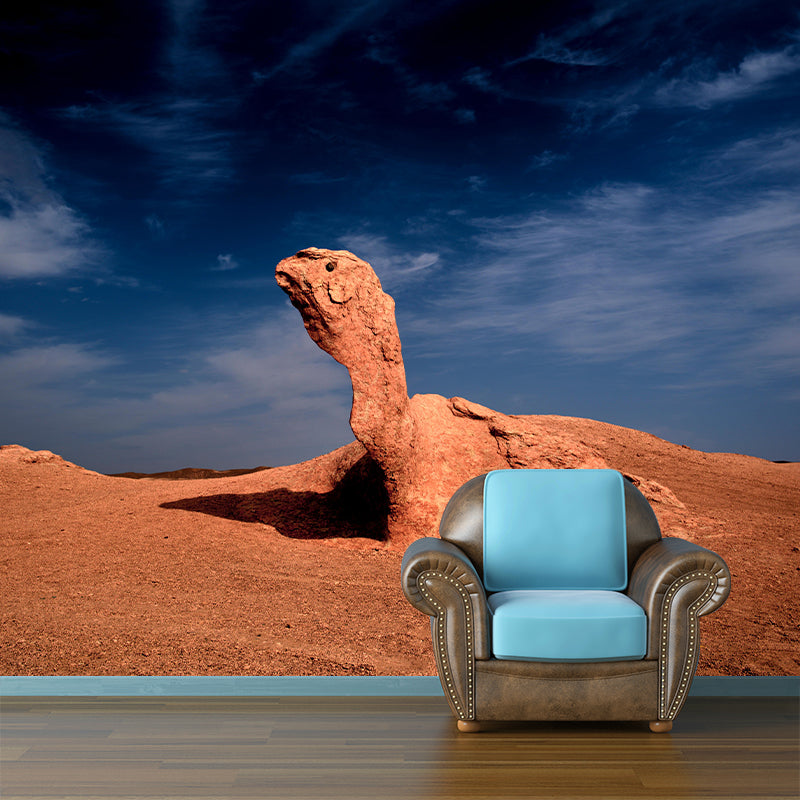 Desert Mural Contemporary Photography Style Wallpaper Mildew Resistant for Bedroom