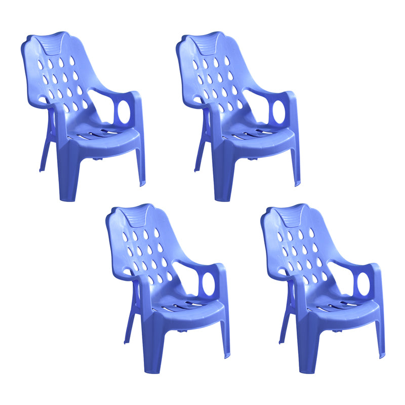 Sillas de comedor de plástico de estilo moderno, respaldo de listones, sillas laterales apilables para el hogar