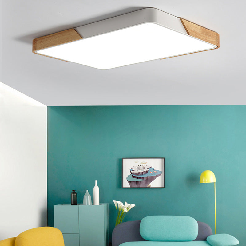 Plafonnier LED de Style macaron moderne, montage encastré géométrique en fer pour chambre à coucher