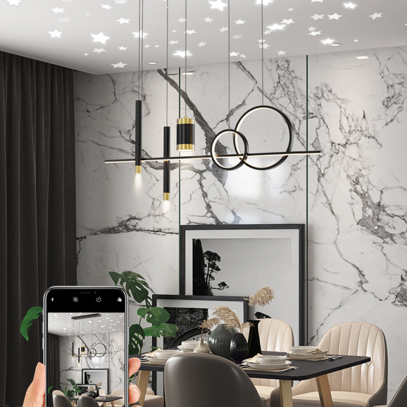 Spherical Shape Island Lights Contemporary Style Metal Island Lighting