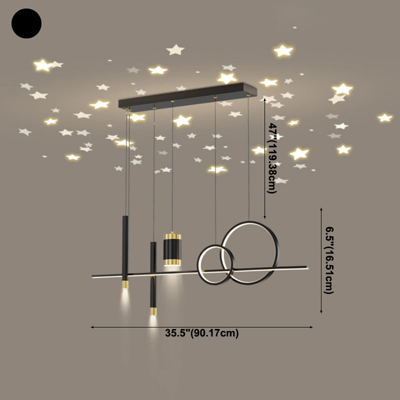 Spherical Shape Island Lights Contemporary Style Metal Island Lighting