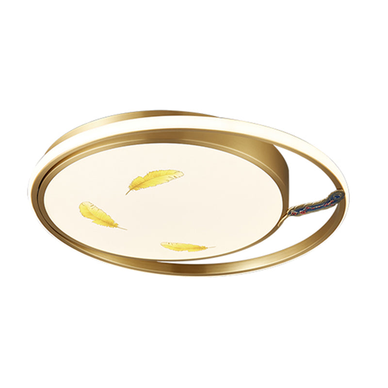 Lámparas de montaje empotrado de forma circular Accesorios de montaje empotrado de 2 luces de metal moderno en oro