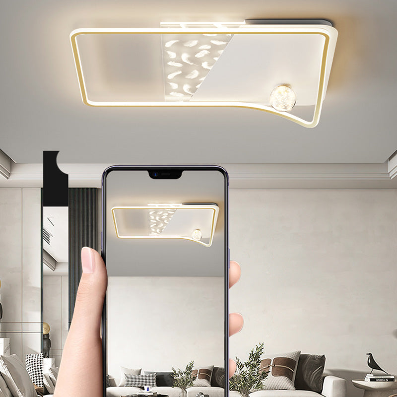 Plafonnier LED moderne et créatif en plumes, 3 lumières en fer, pour salon et chambre à coucher