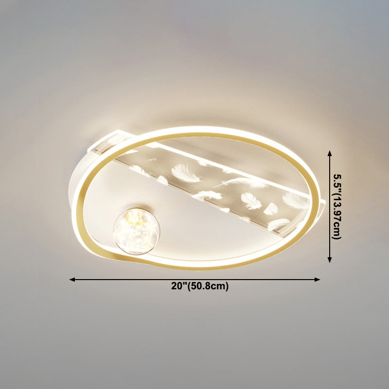 Plafonnier LED moderne et créatif en plumes, 3 lumières en fer, pour salon et chambre à coucher