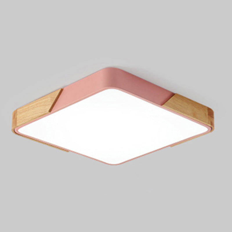 Modern Creative LED Ceiling Lamp Iron Geometric Flush Mount for Dining Room