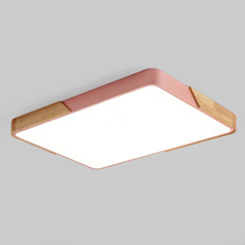 Plafonnier LED moderne et créatif en fer, montage encastré géométrique pour salle à manger