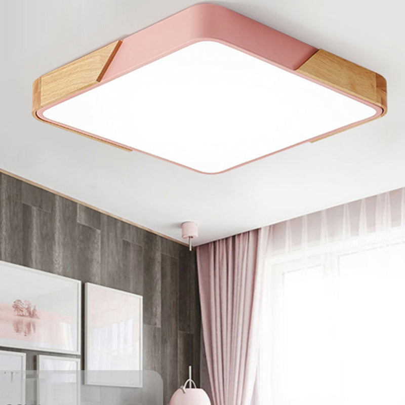 Modern Creative LED Ceiling Lamp Iron Geometric Flush Mount for Dining Room