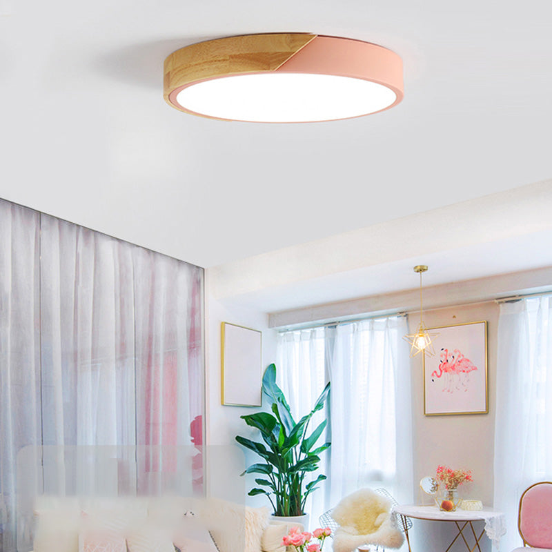 Modern Creative LED Ceiling Lamp Iron Geometric Flush Mount for Dining Room