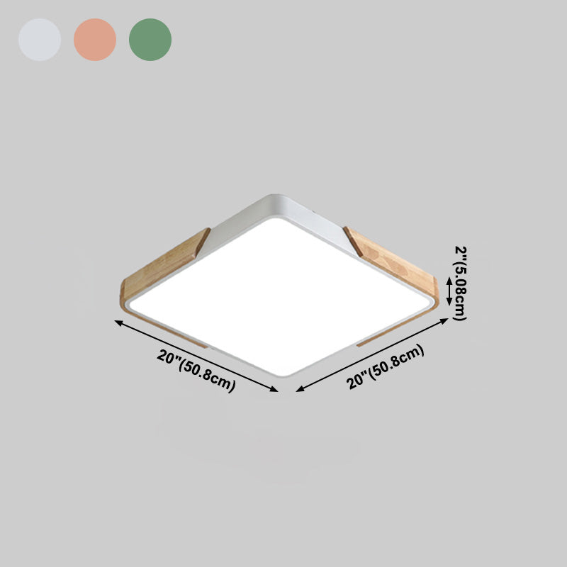 Modern Creative LED Ceiling Lamp Iron Geometric Flush Mount for Dining Room