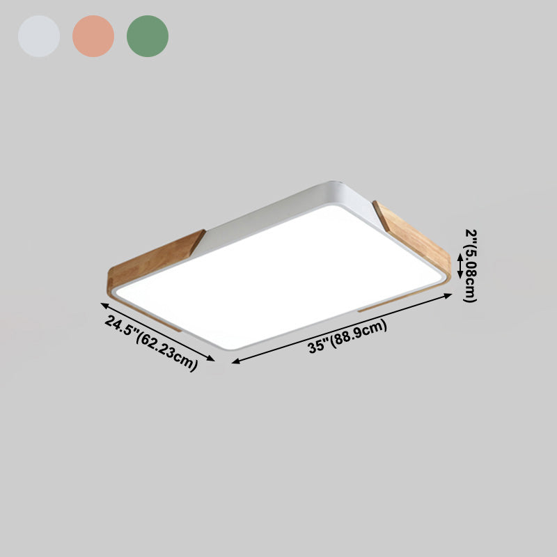 Modern Creative LED Ceiling Lamp Iron Geometric Flush Mount for Dining Room