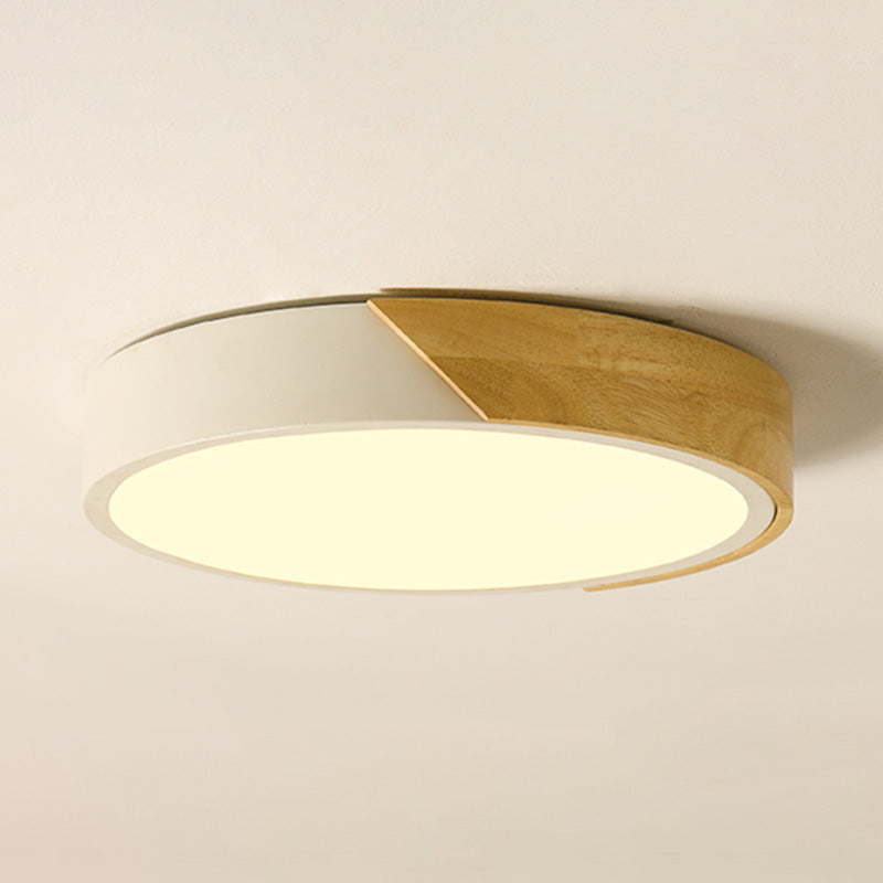 Modern Simple Macaroon Style Round Shape LED Ceiling Lamp Iron 1 Light for Living Room Balcony