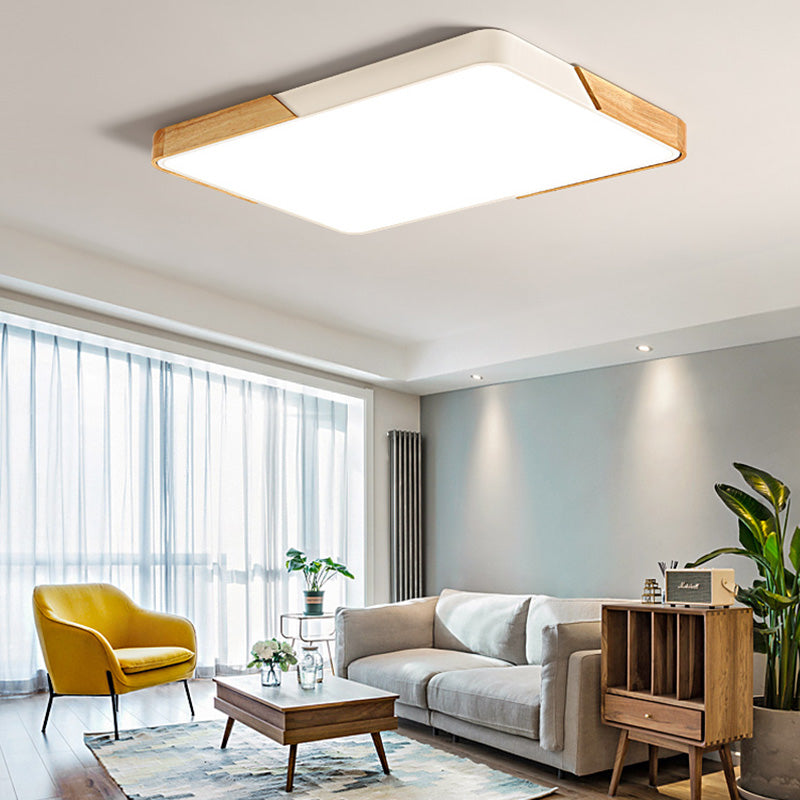 Modern Macaroon Style LED Ceiling Lamp Iron Geometric Ceiling Fixture for Bedroom