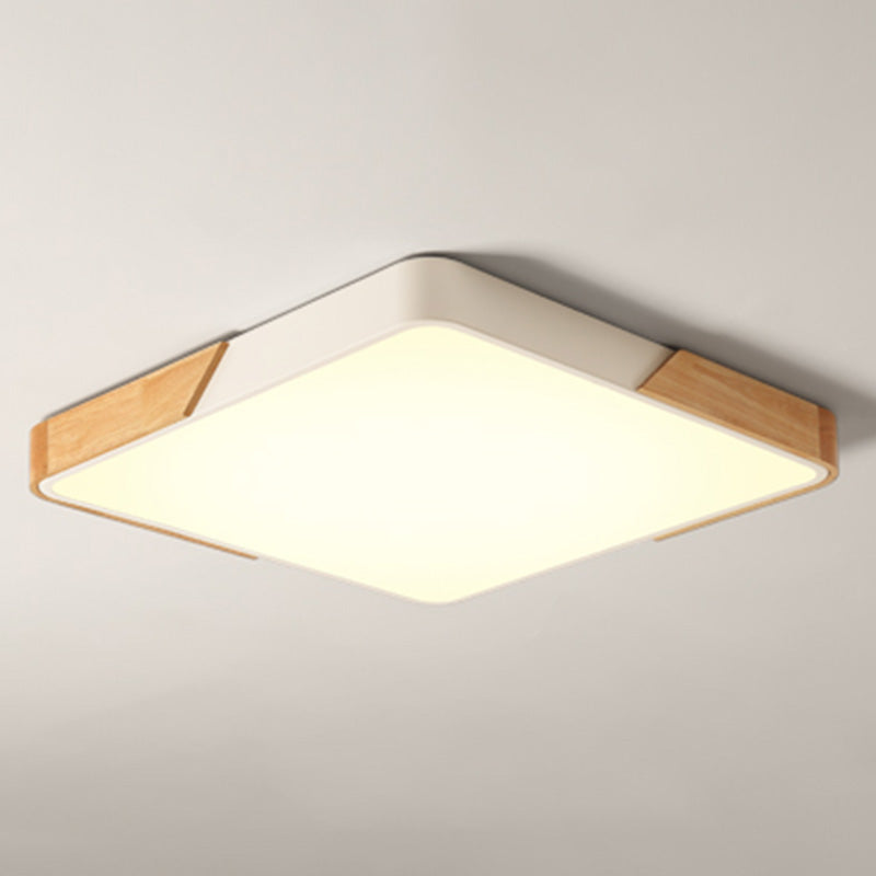 Modern Macaroon Style LED Ceiling Lamp Iron Geometric Ceiling Fixture for Bedroom