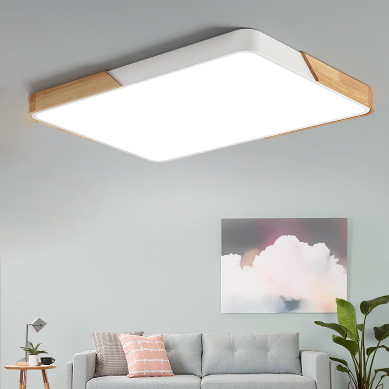 Modern Macaroon Style LED Ceiling Lamp Iron Geometric Ceiling Fixture for Bedroom