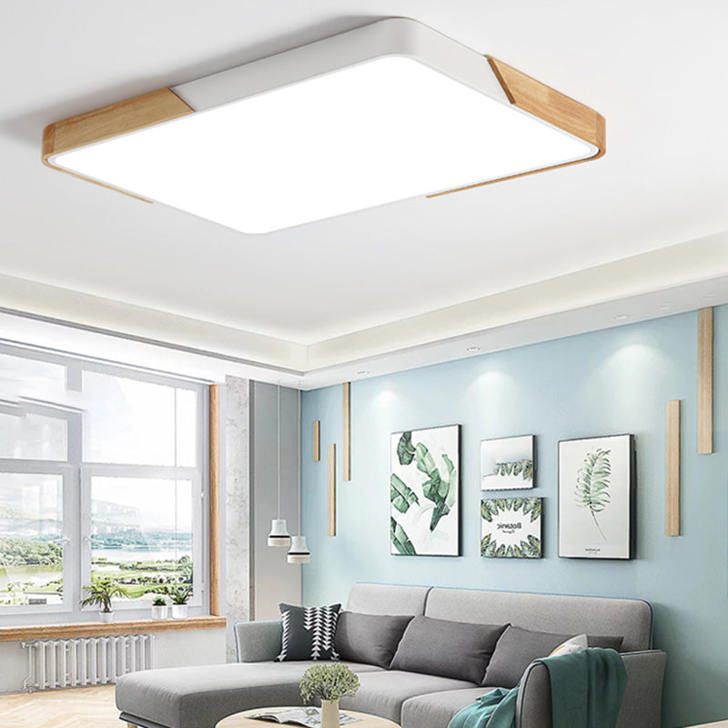 Modern Macaroon Style LED Ceiling Lamp Iron Geometric Ceiling Fixture for Bedroom