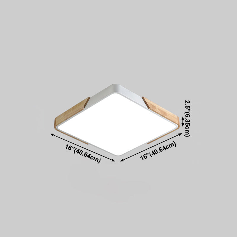 Modern Macaroon Style LED Ceiling Lamp Iron Geometric Ceiling Fixture for Bedroom