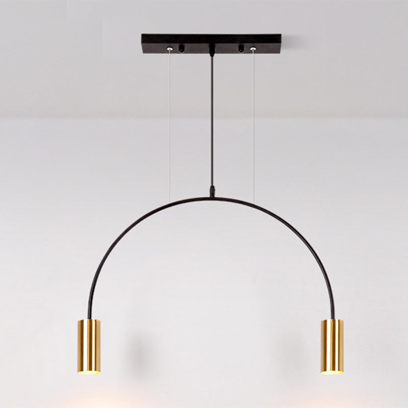 Cylinder Island Lights Contemporary Metal Island Chandelier Lights for Kitchen