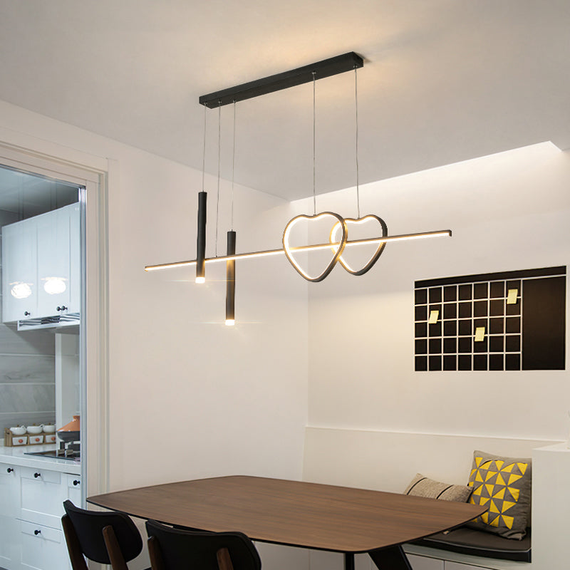 Cylinder Shape Island Lights Contemporary Style Metal 5 Light Island Lighting