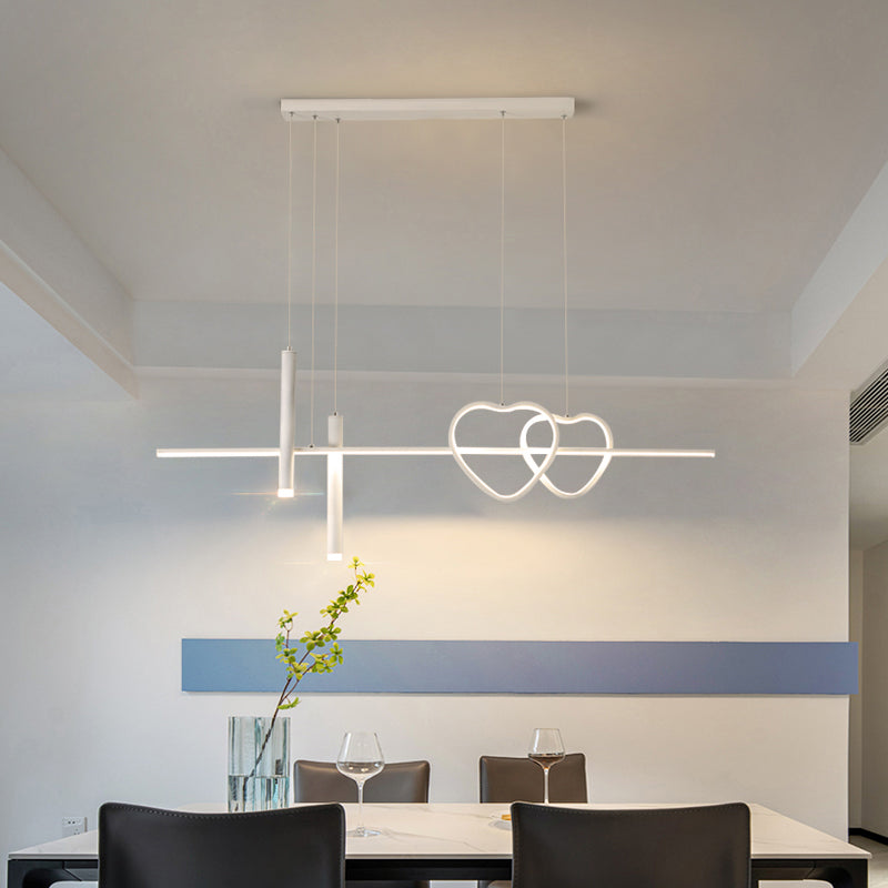 Cylinder Shape Island Lights Contemporary Style Metal 5 Light Island Lighting