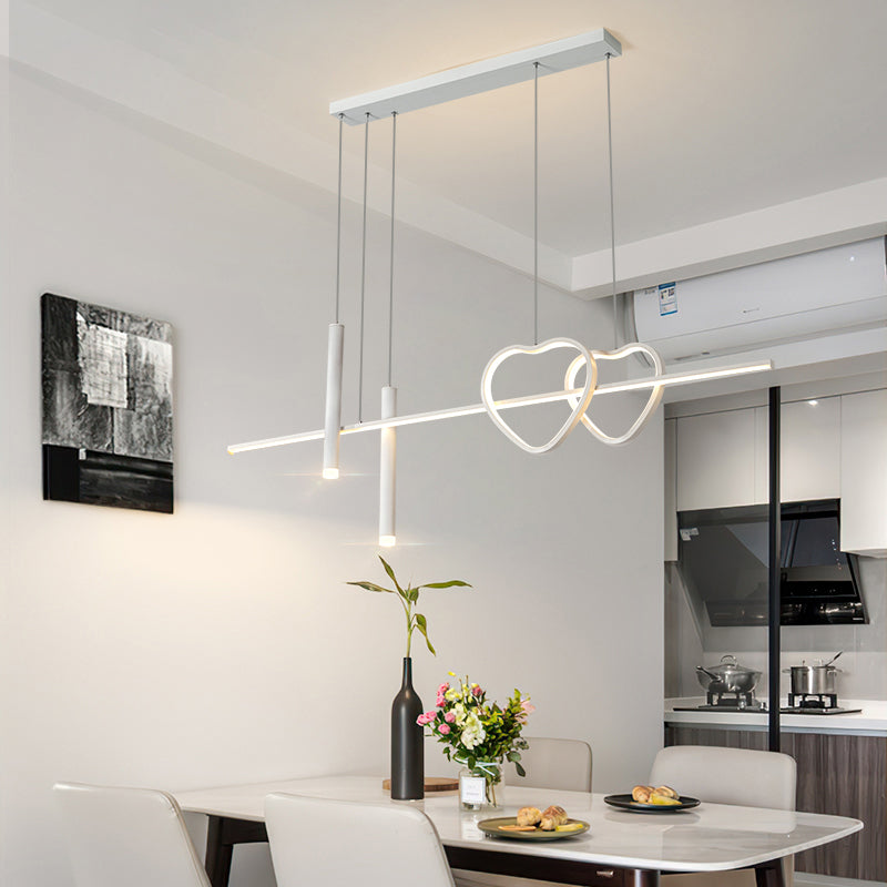 Cylinder Shape Island Lights Contemporary Style Metal 5 Light Island Lighting