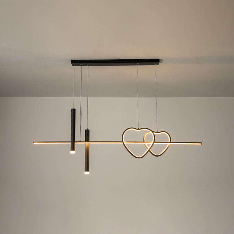 Cylinder Shape Island Lights Contemporary Style Metal 5 Light Island Lighting