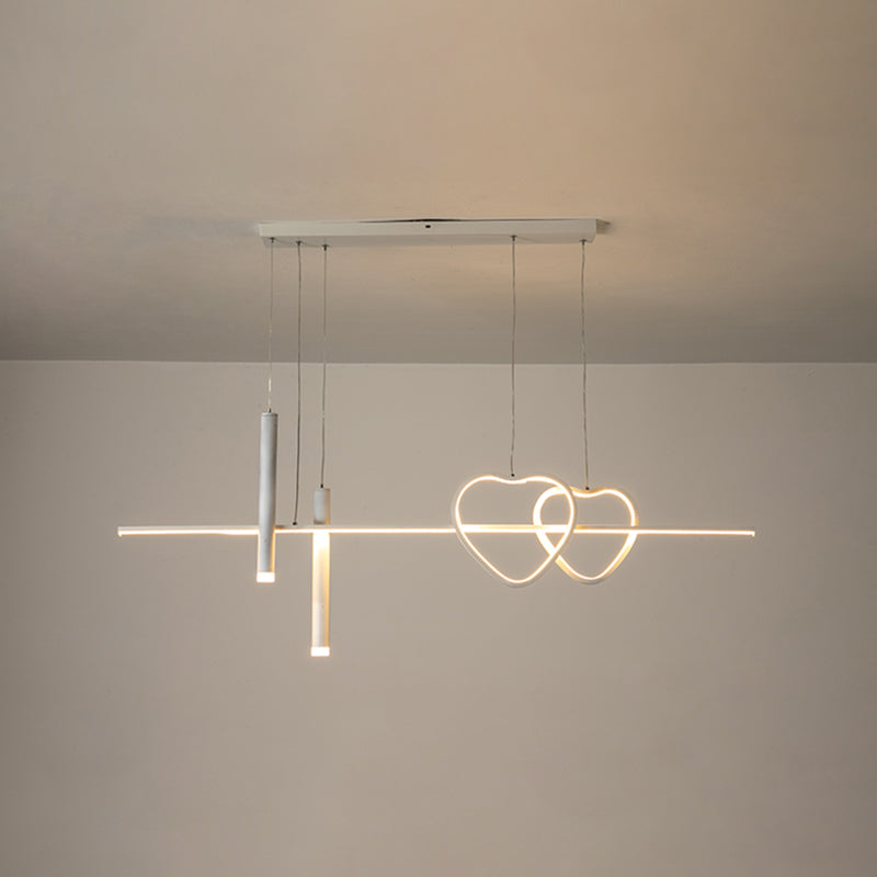 Cylinder Shape Island Lights Contemporary Style Metal 5 Light Island Lighting