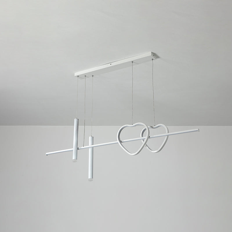 Cylinder Shape Island Lights Contemporary Style Metal 5 Light Island Lighting