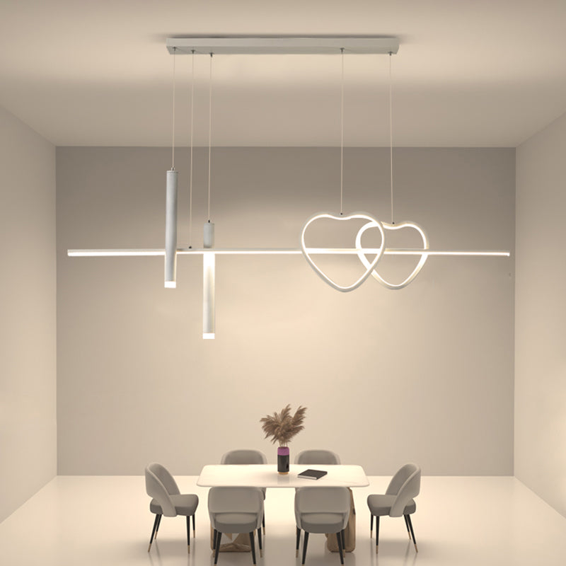 Cylinder Shape Island Lights Contemporary Style Metal 5 Light Island Lighting