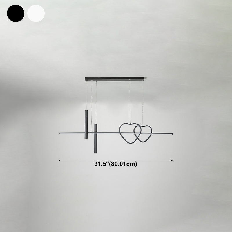 Cylinder Shape Island Lights Contemporary Style Metal 5 Light Island Lighting