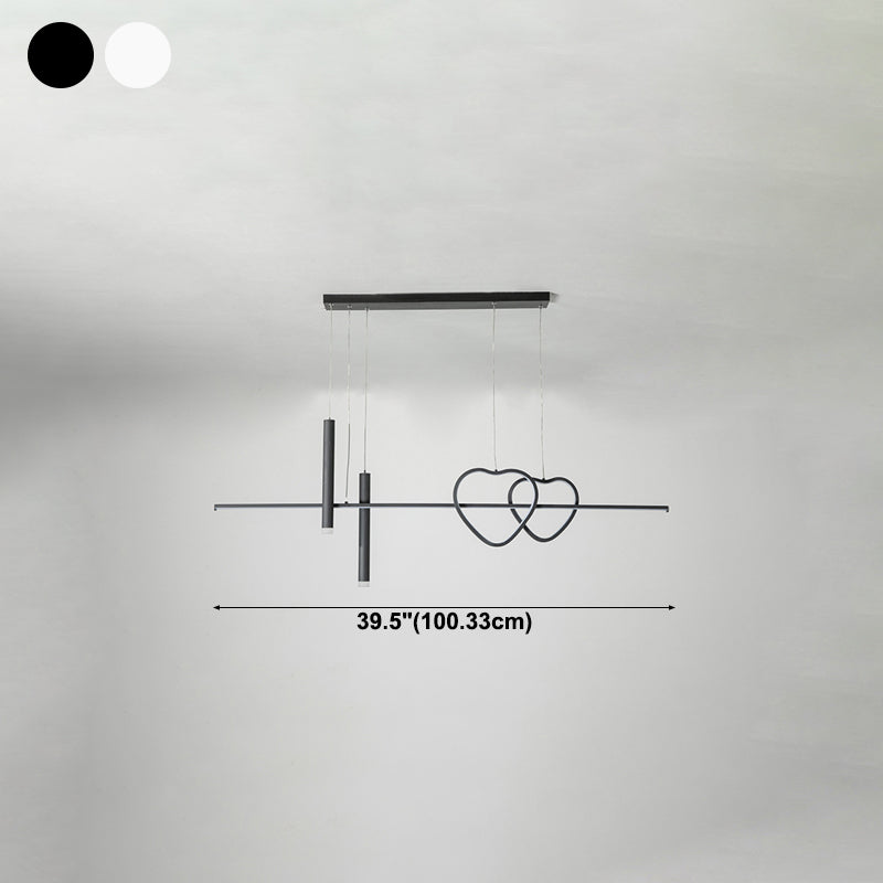 Cylinder Shape Island Lights Contemporary Style Metal 5 Light Island Lighting