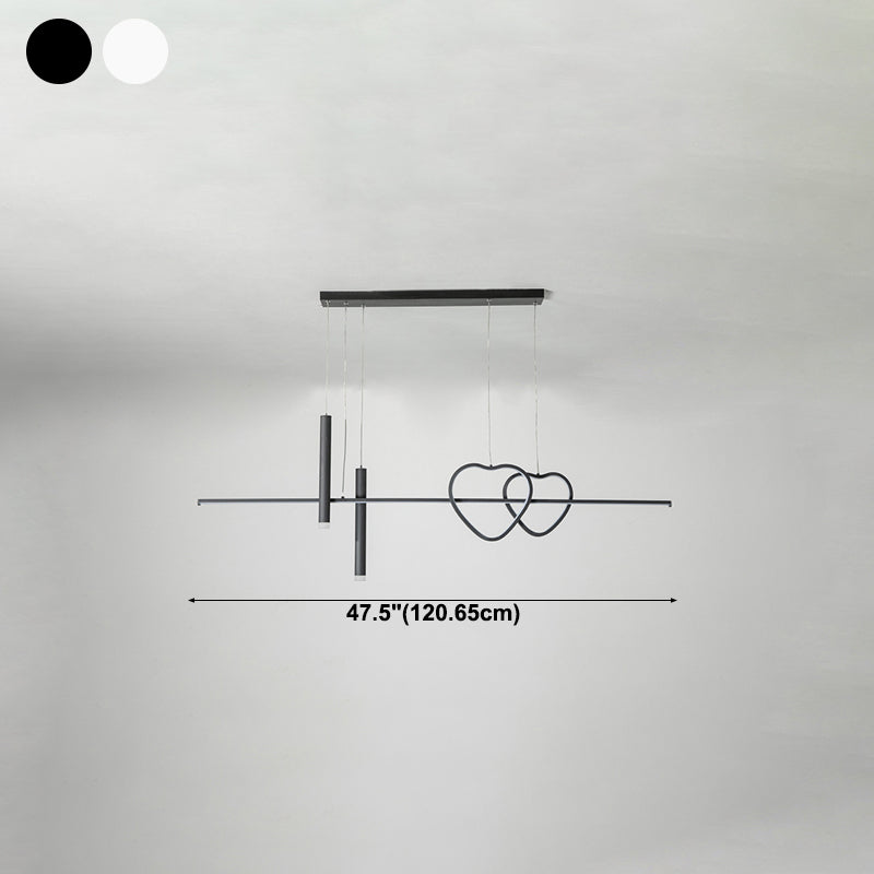 Cylinder Shape Island Lights Contemporary Style Metal 5 Light Island Lighting