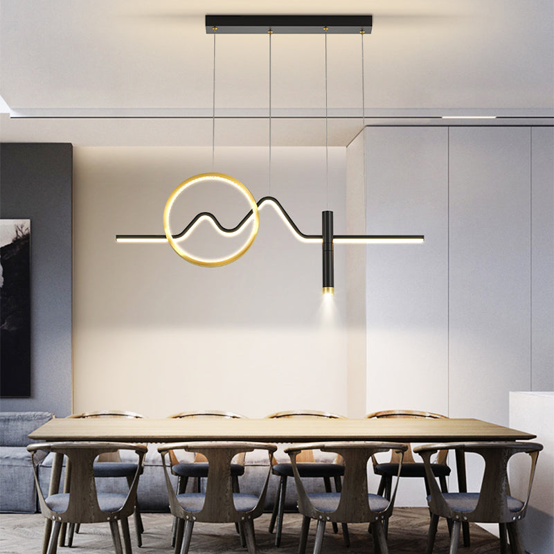 Cylinder Shape Island Lights Contemporary Style Metal Island Lighting