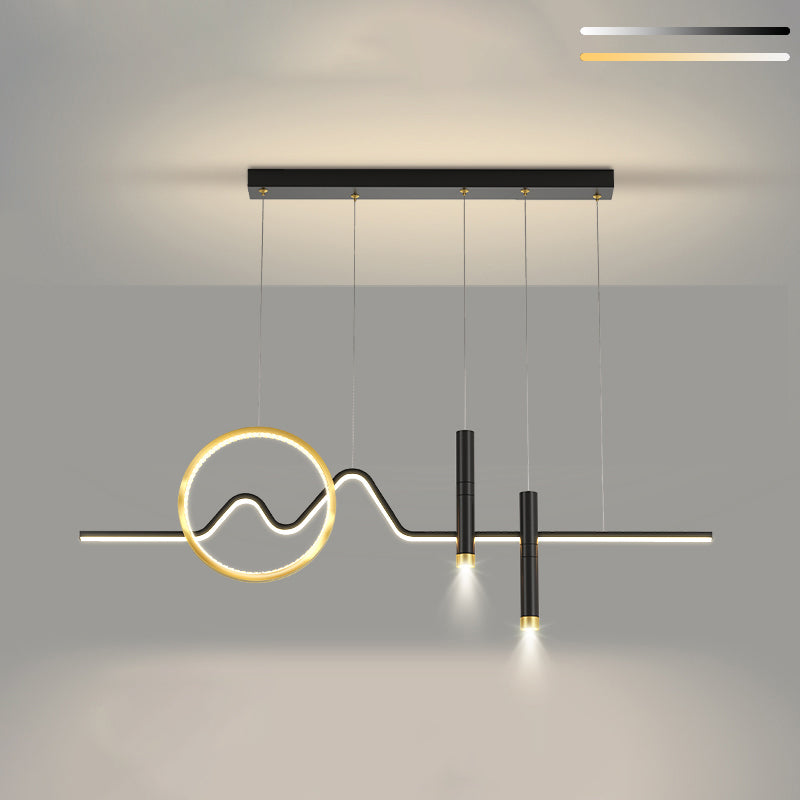 Cylinder Shape Island Lights Contemporary Style Metal Island Lighting