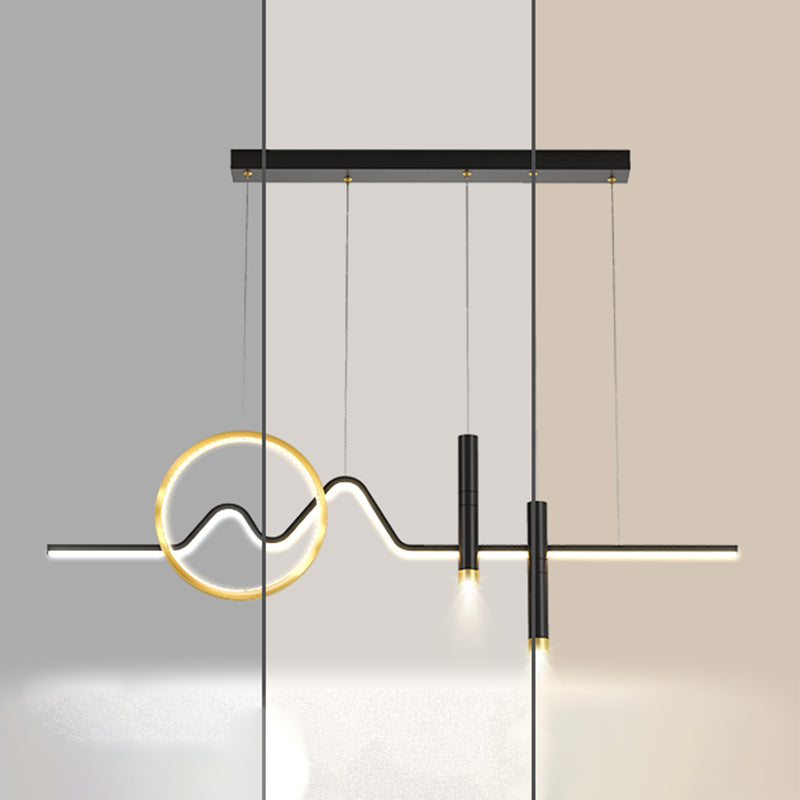 Cylinder Shape Island Lights Contemporary Style Metal Island Lighting